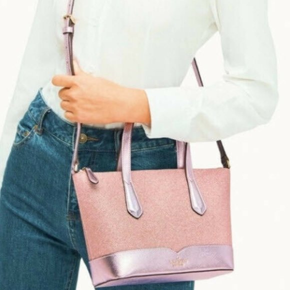 Kate Spade SMALL lola satchel Rose Pink Crossbody - Picture 8 of 16